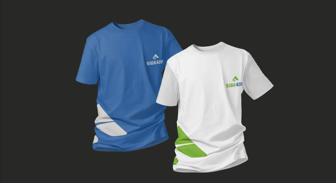 Uniformes Siga Azul em azul e branco